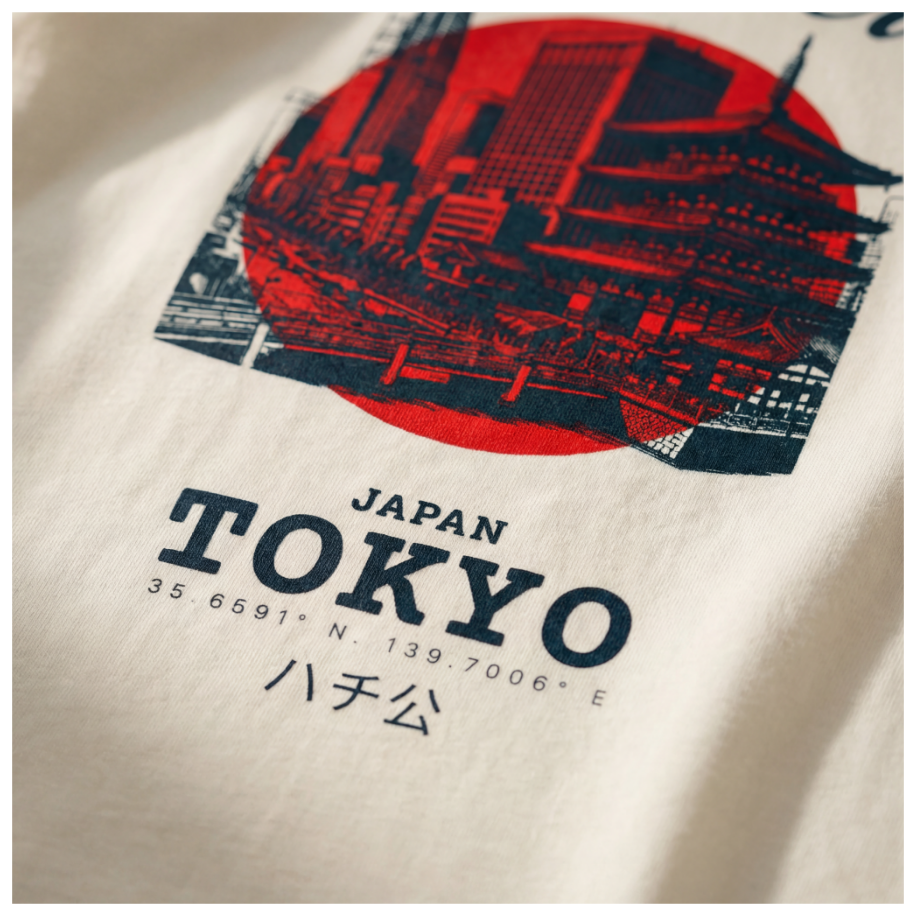 Tokyo Tee | Japanese Rising w/ Hachikō