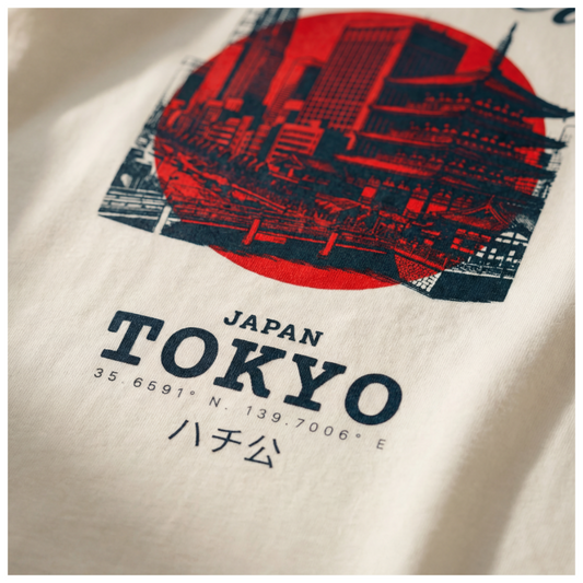 Tokyo Tee | Japanese Rising w/ Hachikō